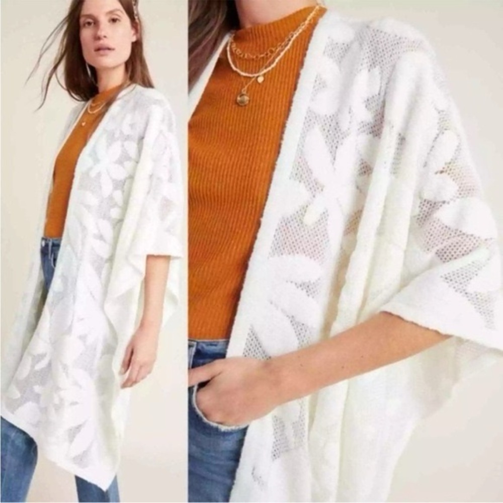 Anthropologie Akemi + Kin Bellamy floral open front cardigan